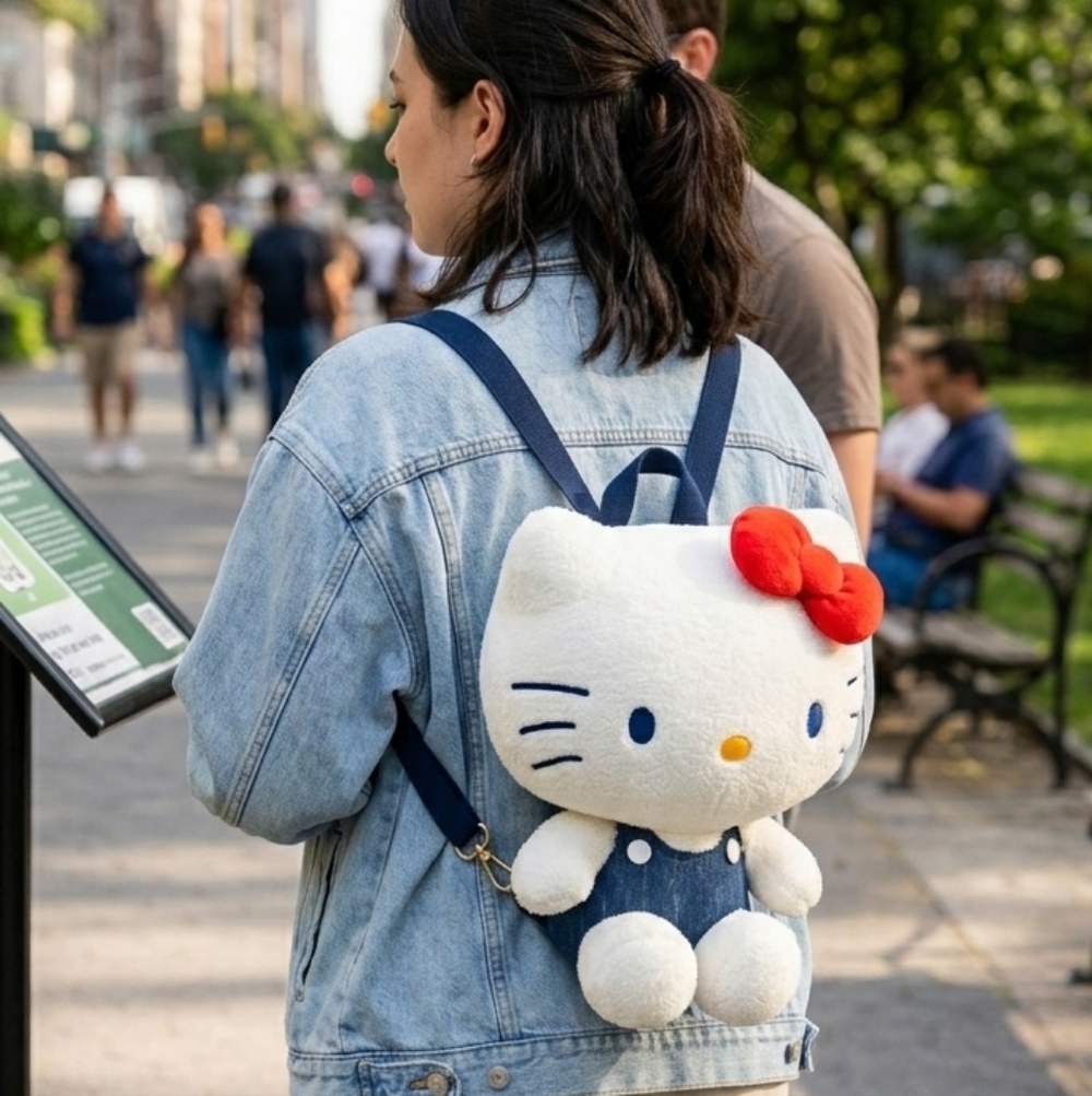 Hello Kitty Sherpa Figural Plush Backpack